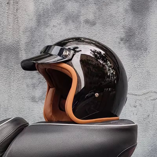 Retro Helmet - Black Heri