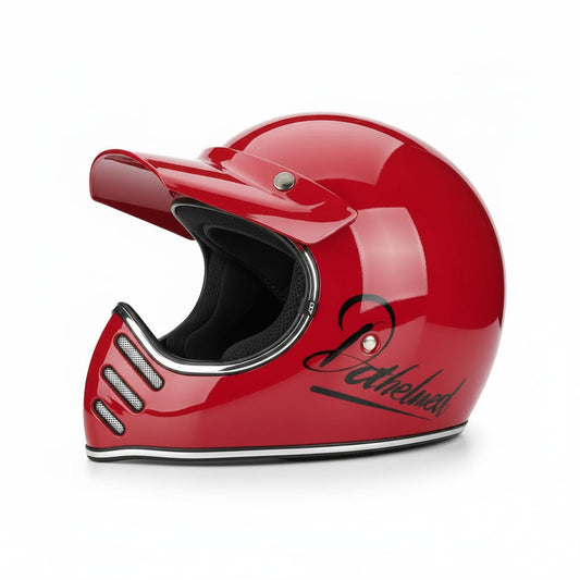 Retro Helmet Shield - Red