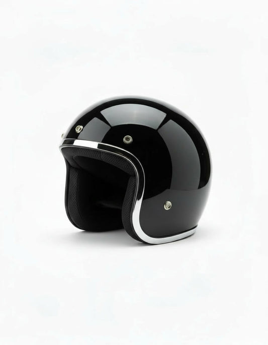 Retro Helmet - Black Chrome