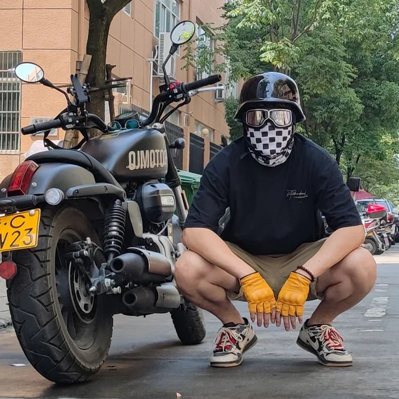 Retro German Helmet - White Veil