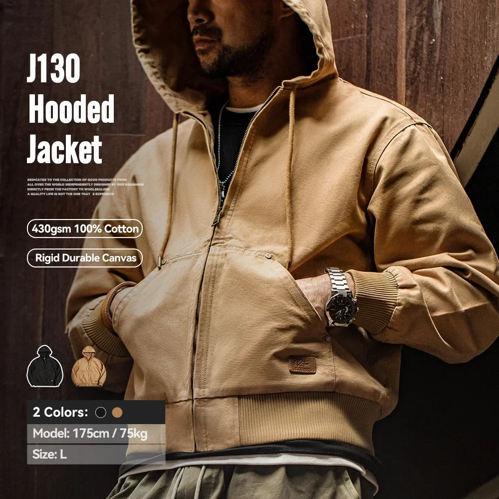 Vintage J130 Heavyweight Hooded Canvas Jacket Men