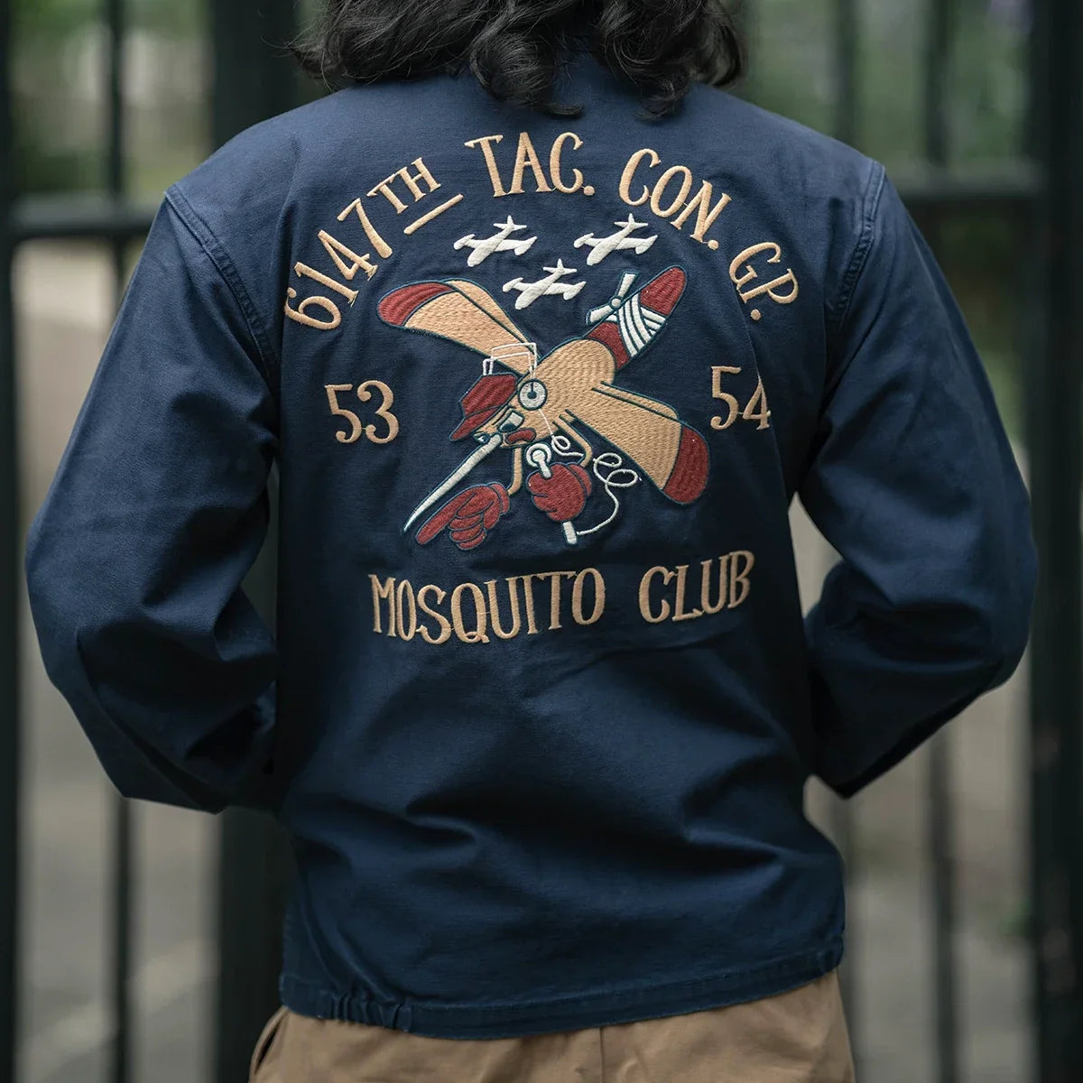 Vintage Korean War Mosquitoes Souvenir Tour Jacket Men