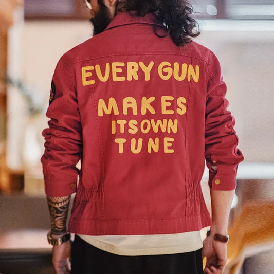 Vintage Heavy-Duty 12MJZ Embroidered Canvas Jacket Men