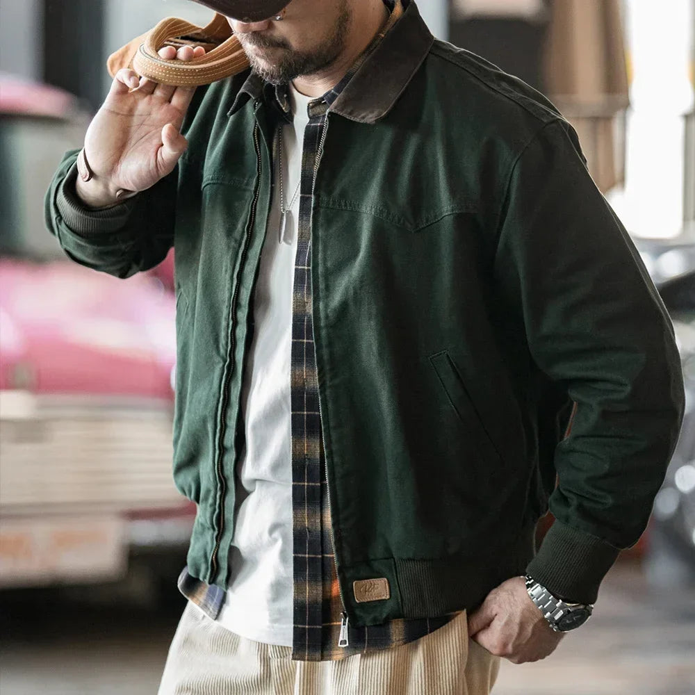 Vintage Heavyweight Santafe Canvas Short Jacket Men
