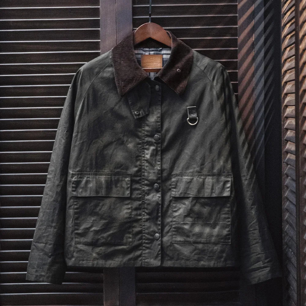 Vintage Spey Waxed Fishing Outdoor Jacket Men