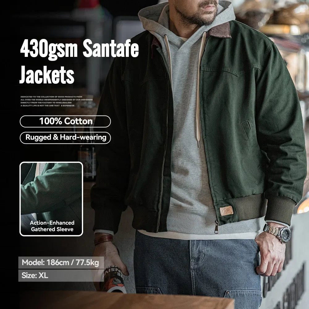 Vintage Heavyweight Santafe Canvas Short Jacket Men