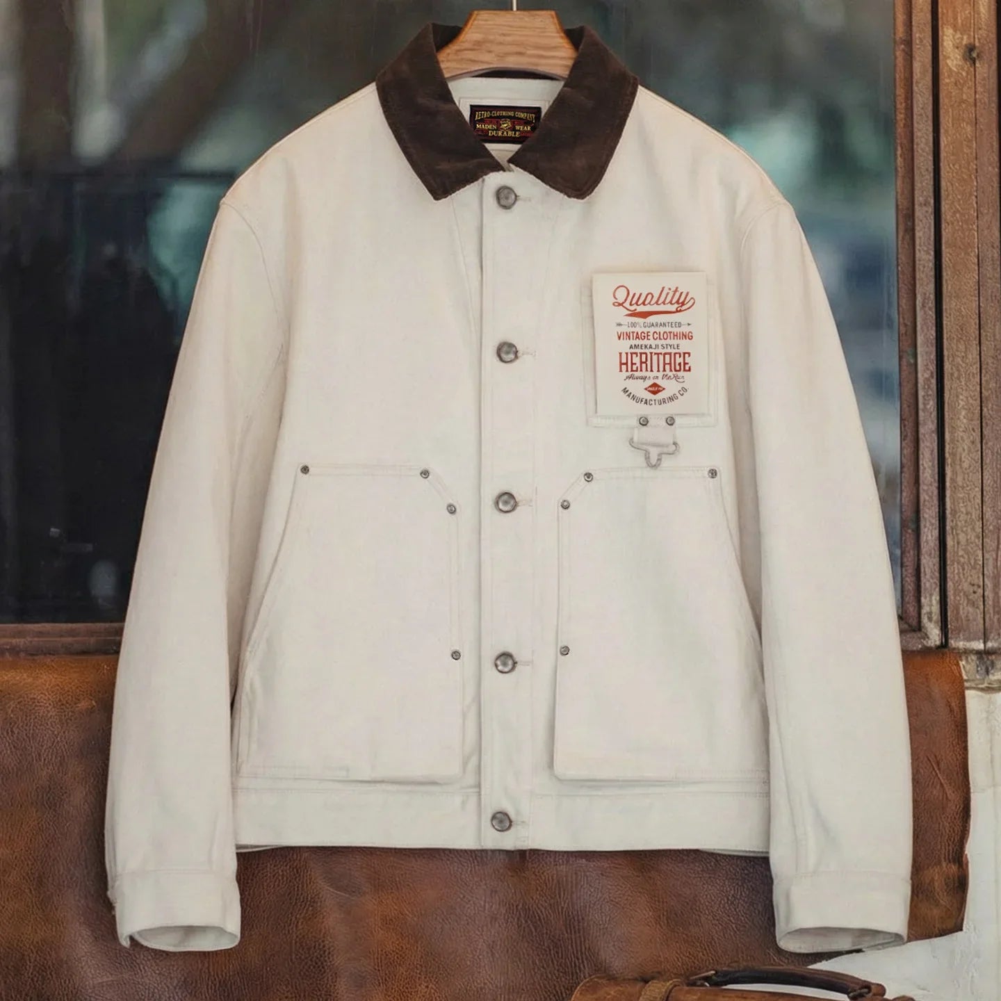 Vintage French J22 Heavyweight Safari Jacket Men