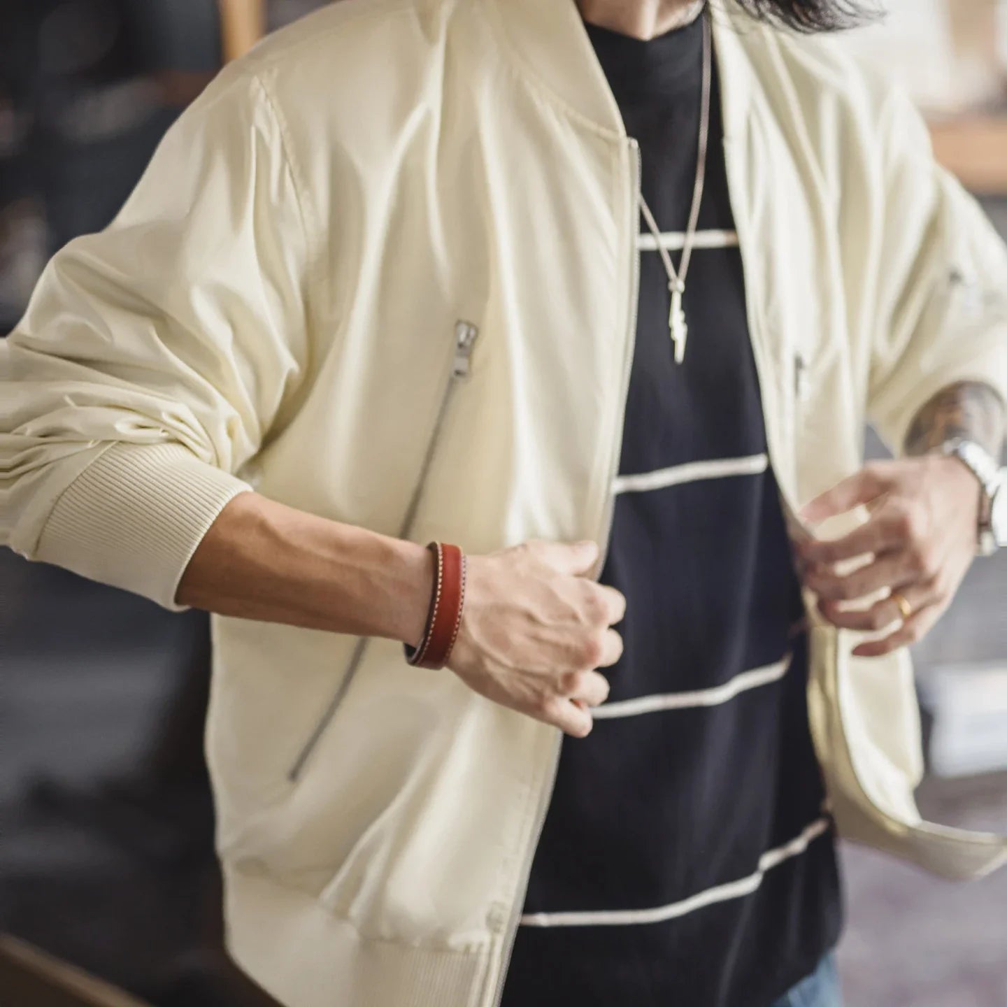 Vintage L2B Flight Bomber Jacket Men