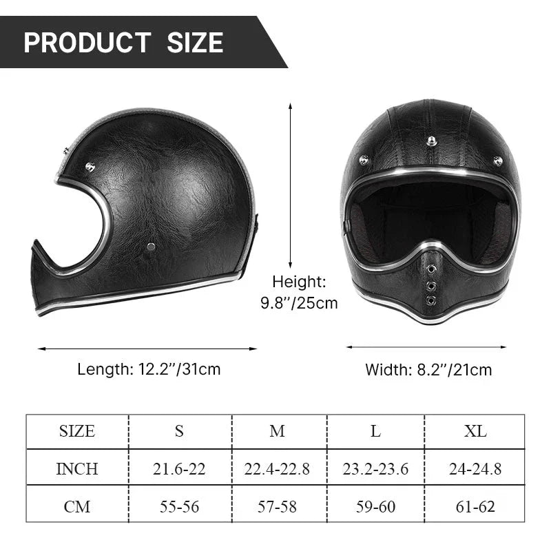 Retro Helmet Shield - Chrome Black