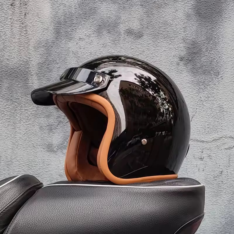 Casque Rétro Années 70 - Noir