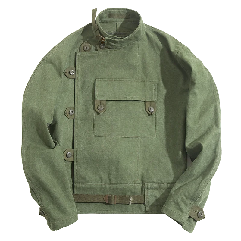 Vintage 16oz Canvas Swedish Motorcycle Jacket Men