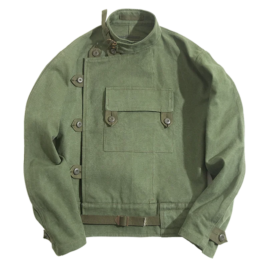 Vintage 16oz Canvas Swedish Motorcycle Jacket Men