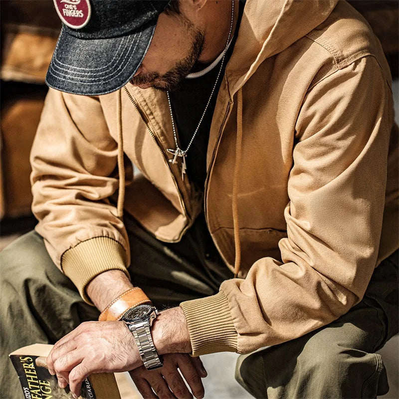 Vintage J130 Heavyweight Hooded Canvas Jacket Men