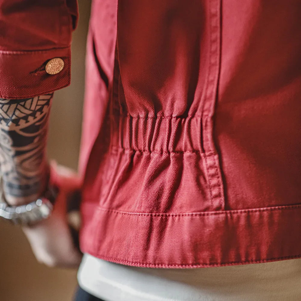 Vintage Heavy-Duty 12MJZ Embroidered Canvas Jacket Men