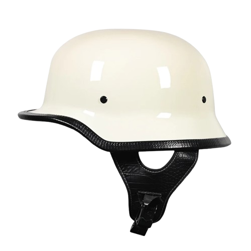 Retro German Helmet - White Veil