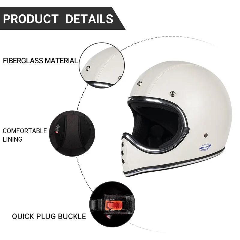 Retro Helmet Shield - Brown Leather