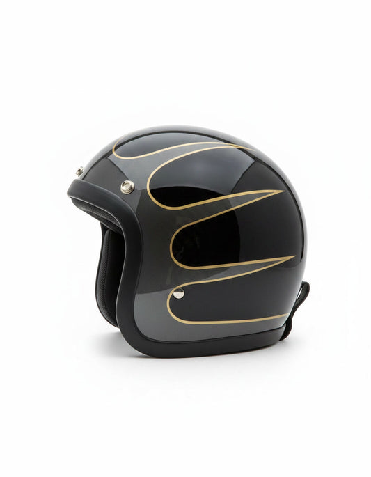 Retro Helmet - Flat Black