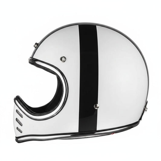 Retro Helmet Shield - Chrome X