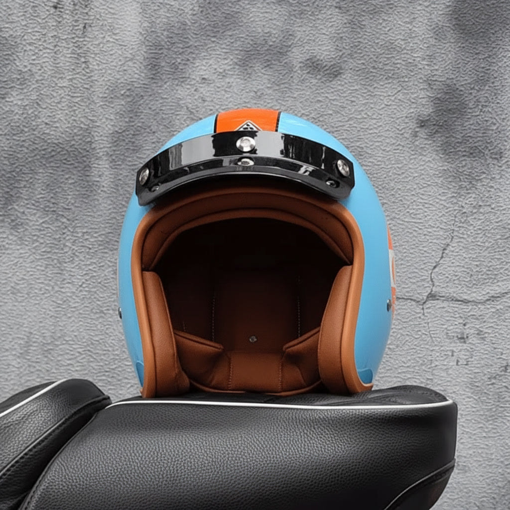 Retro Helmet - Blue Sky
