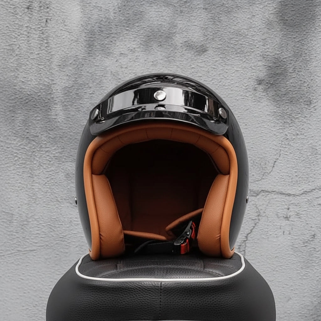 Casque Rétro Années 70 - Noir
