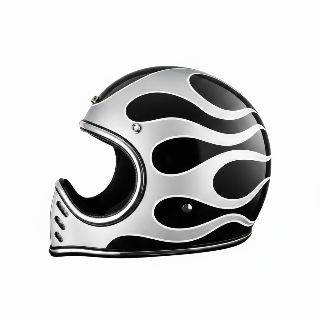 Retro Helmet Shield - Smoke