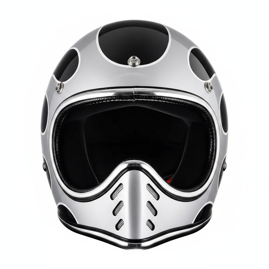 Retro Helmet Shield - Smoke
