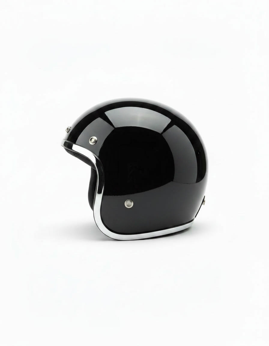 Retro Helmet - Black Chrome
