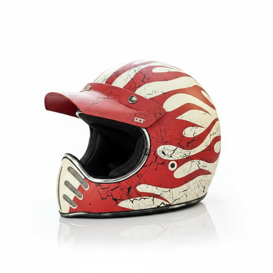 Retro Helmet Shield - Cracked