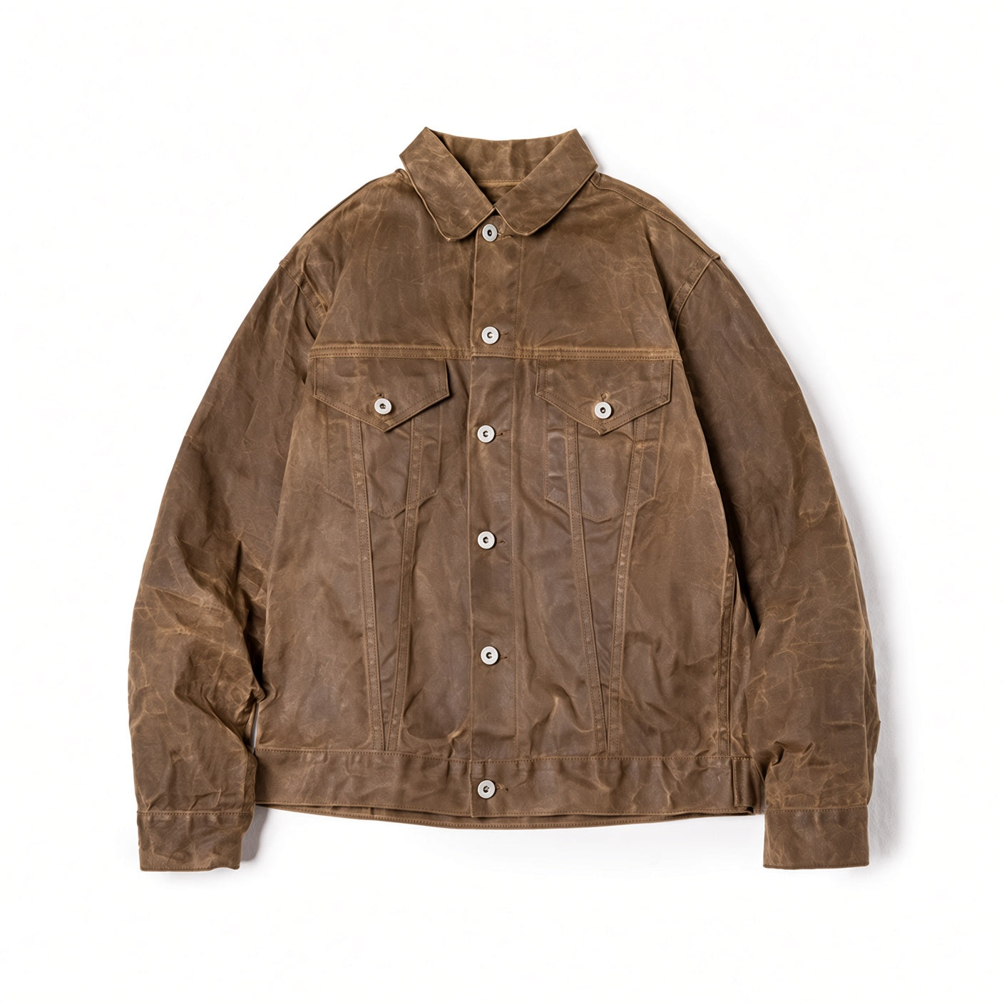 Vintage Heavyweight Oil Waxed Canvas Hunting Jacket Men